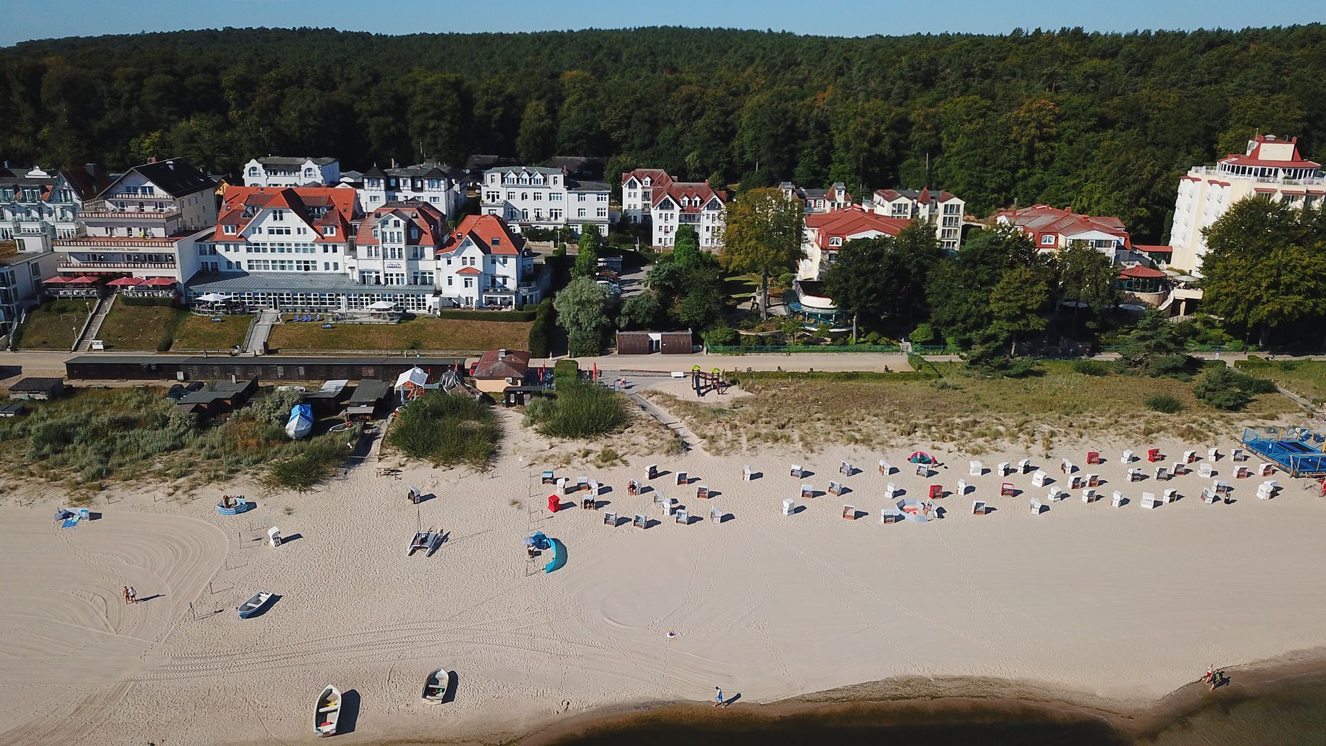 Haus Rolandseck Bansin: Blick über Bansin Richtung Ostsee