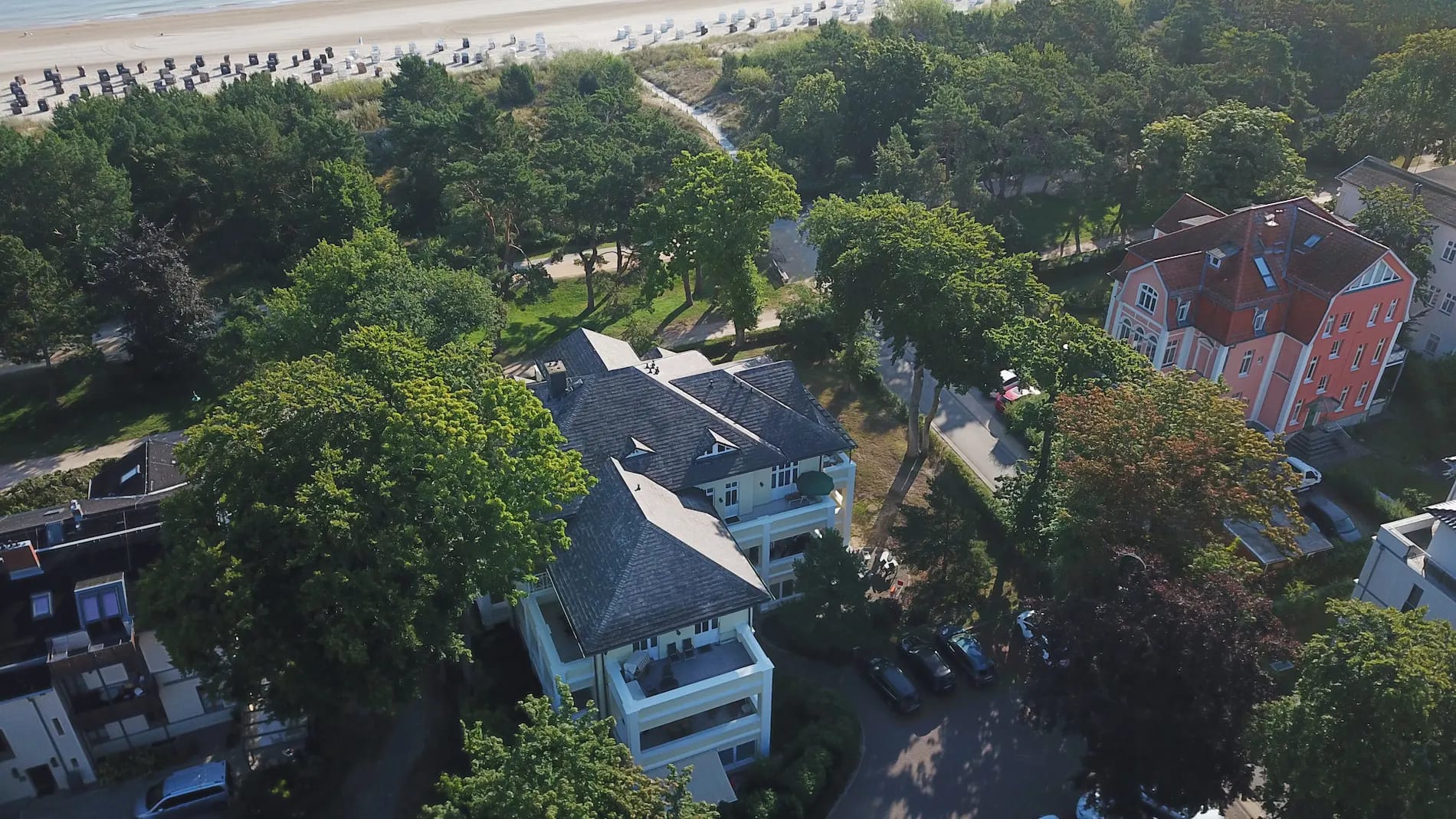 Villa Caprivi Heringsdorf an der Strandpromenade