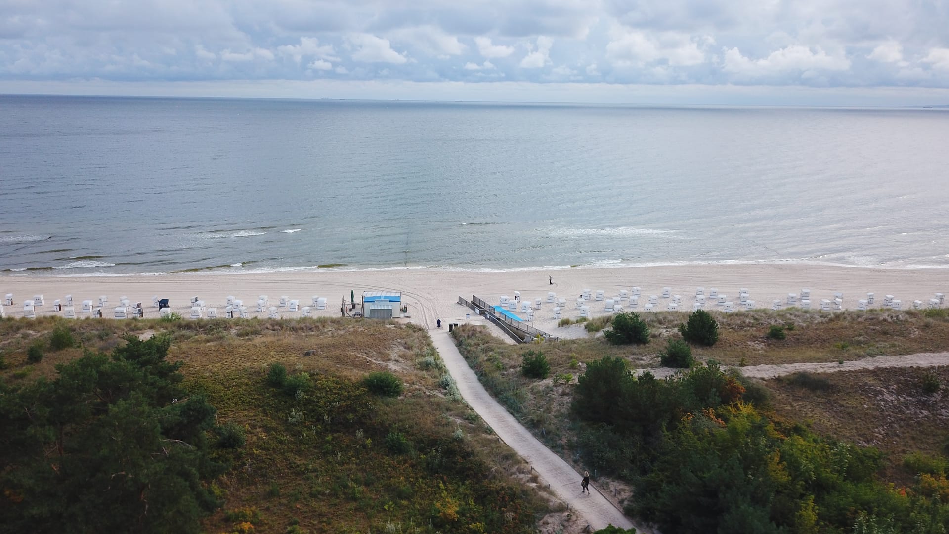 Strandzugang durch die Dünen vor der Villa Ida-Marie in Bansin